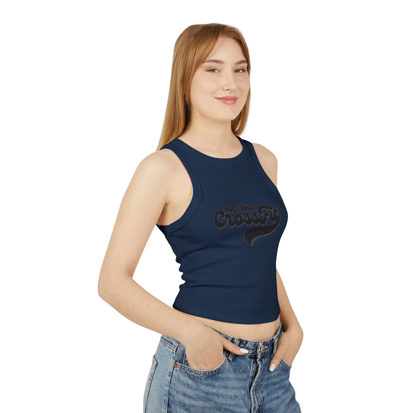 Indiana CrossFit Women's Micro Rib Racer Tank Top - Stylish Activewear