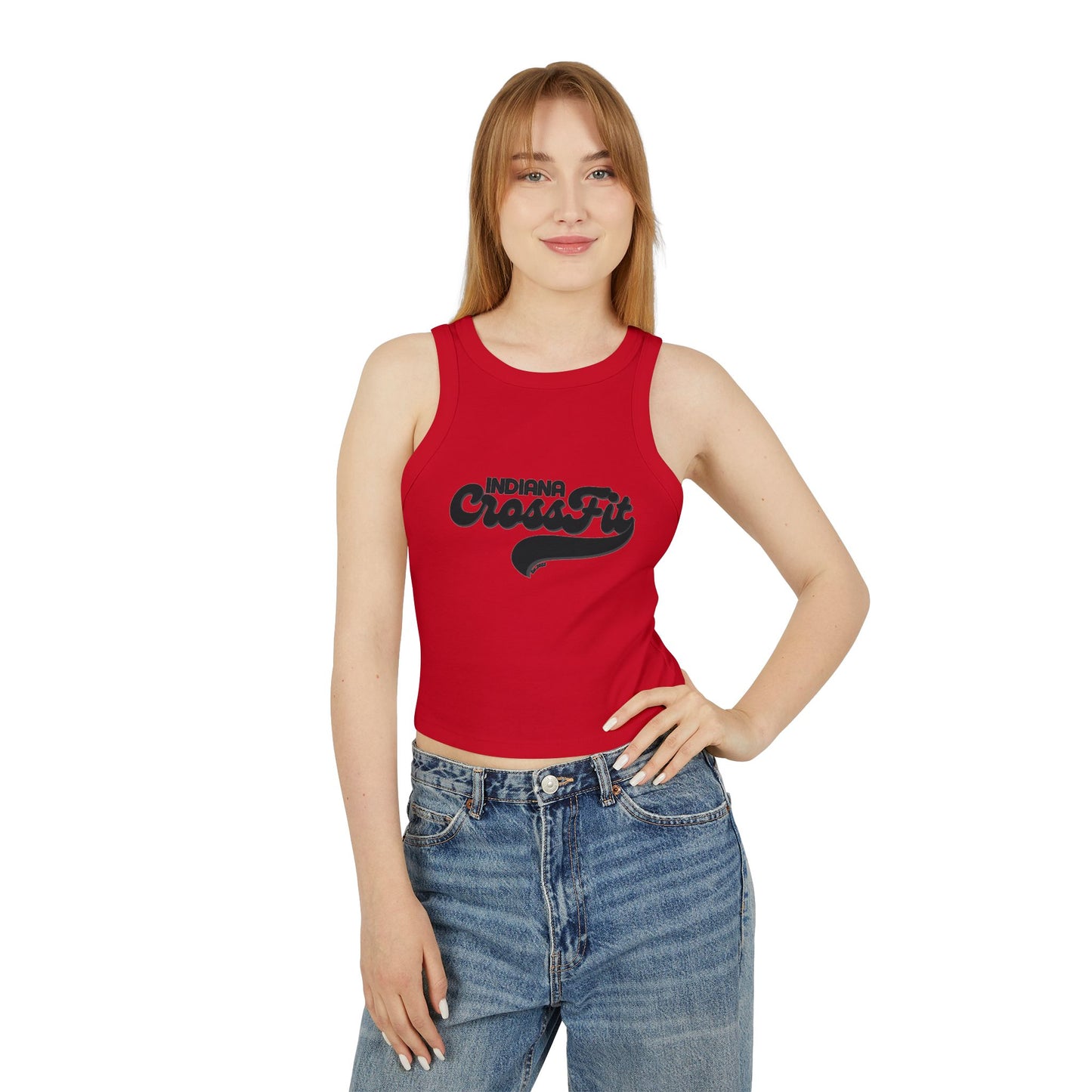 Indiana CrossFit Women's Micro Rib Racer Tank Top - Stylish Activewear