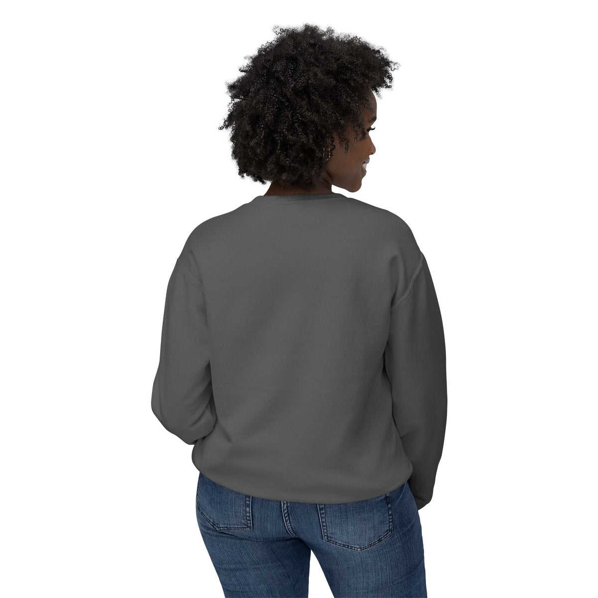 Willing Crewneck Sweatshirt — Subtle Vintage Text Lightweight Pullover