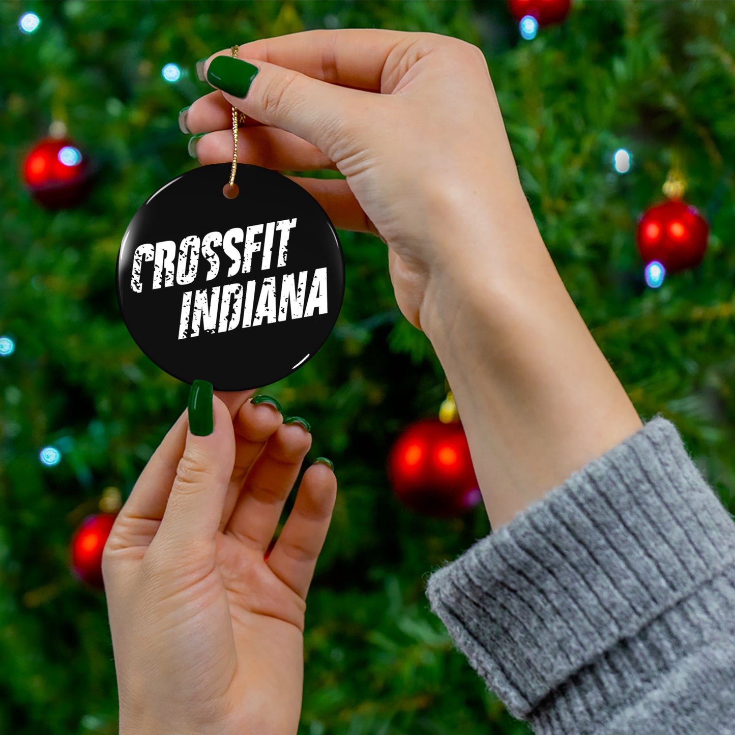 CrossFit Indiana Ceramic Ornament - Perfect for Fitness Enthusiasts
