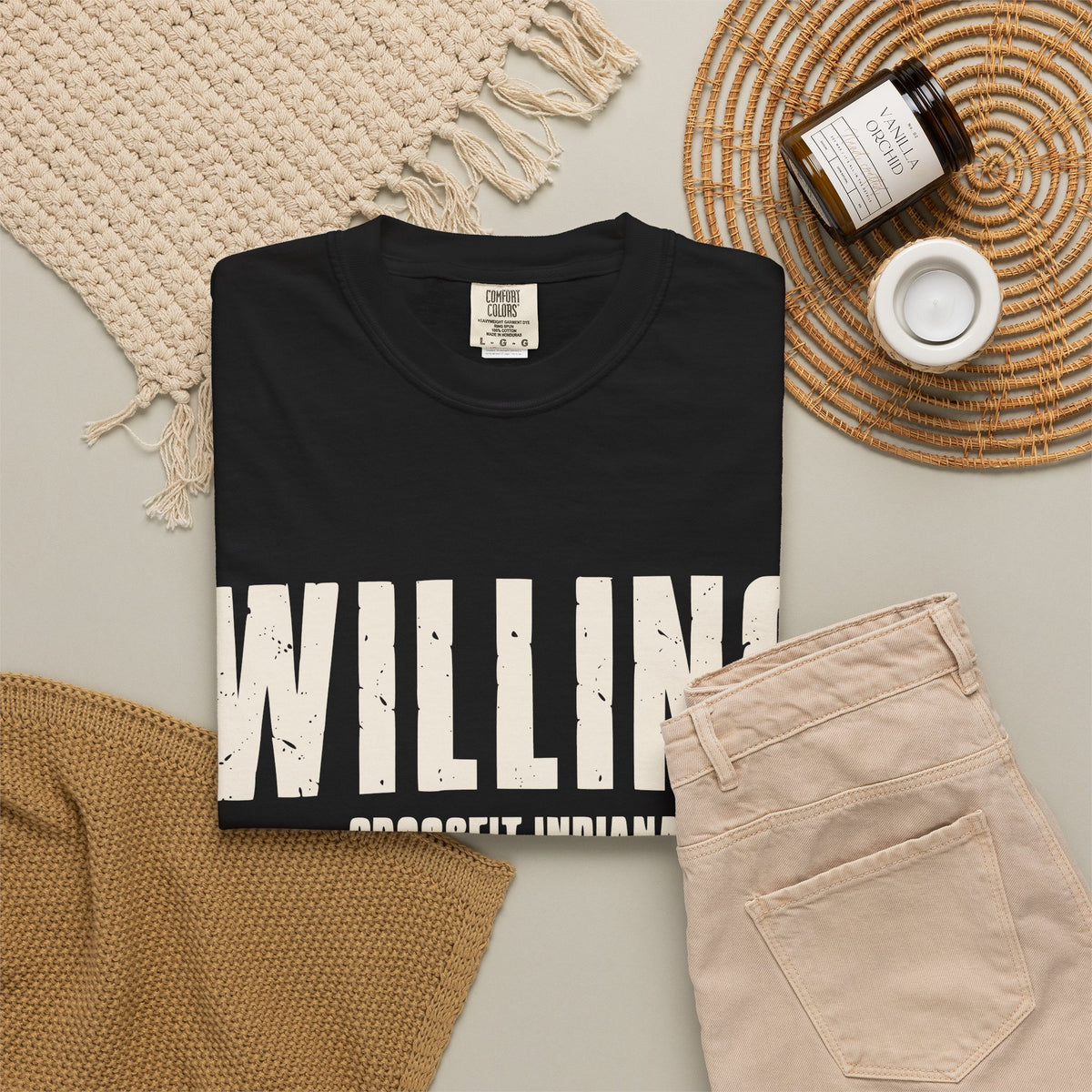 Willing To Work Faded Graphic T‑Shirt