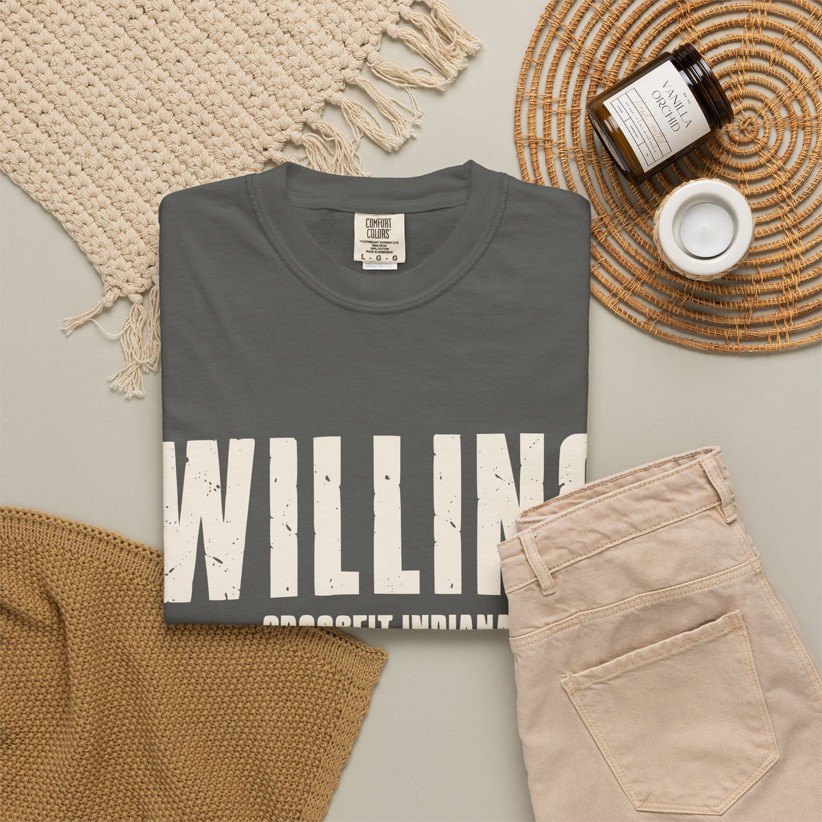 Willing To Work Faded Graphic T‑Shirt