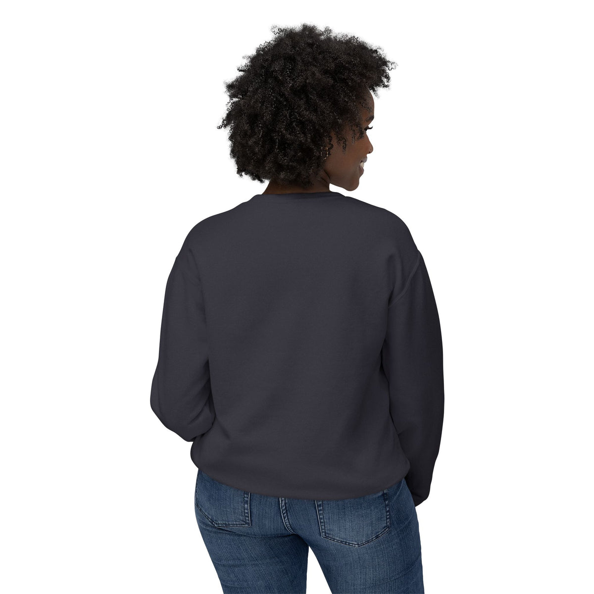 Willing Crewneck Sweatshirt — Subtle Vintage Text Lightweight Pullover