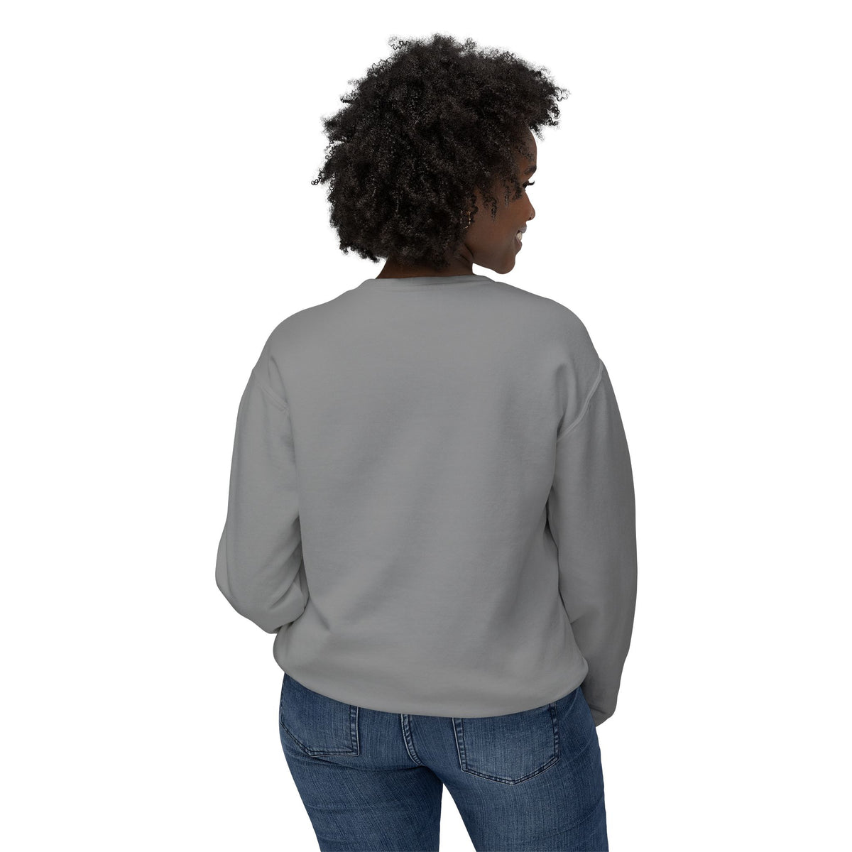 Willing Crewneck Sweatshirt — Subtle Vintage Text Lightweight Pullover