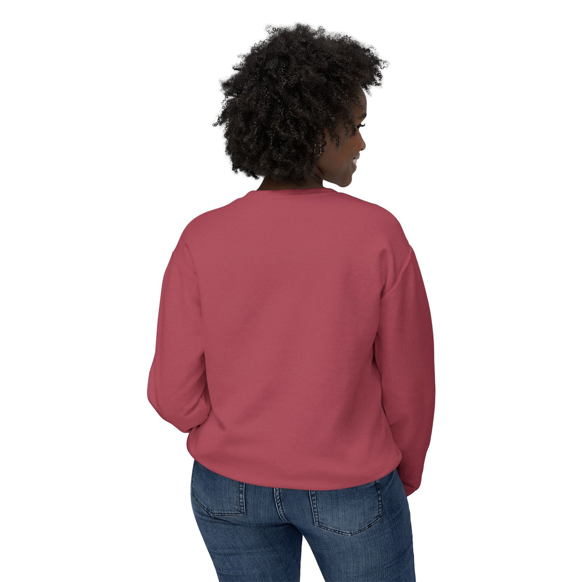Willing Crewneck Sweatshirt — Subtle Vintage Text Lightweight Pullover