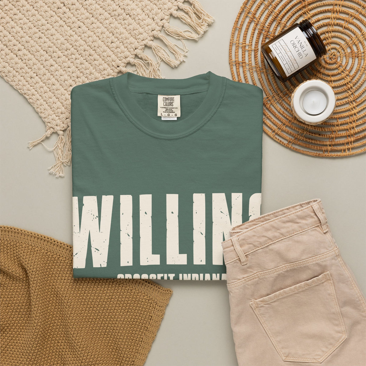 Willing To Work Faded Graphic T‑Shirt