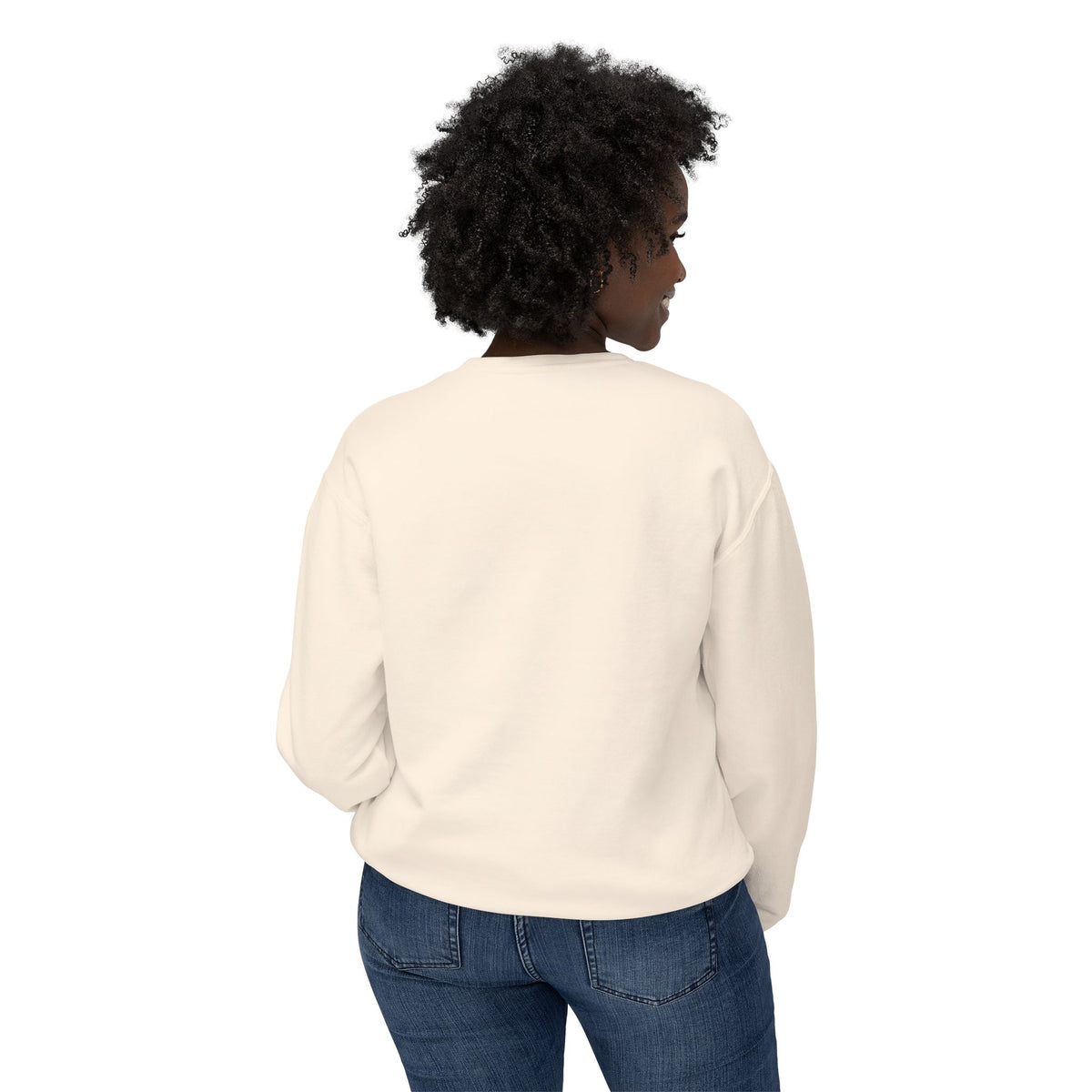 Willing Crewneck Sweatshirt — Subtle Vintage Text Lightweight Pullover