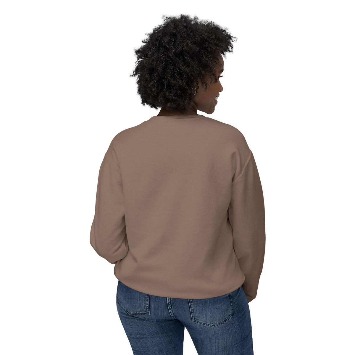 Willing Crewneck Sweatshirt — Subtle Vintage Text Lightweight Pullover