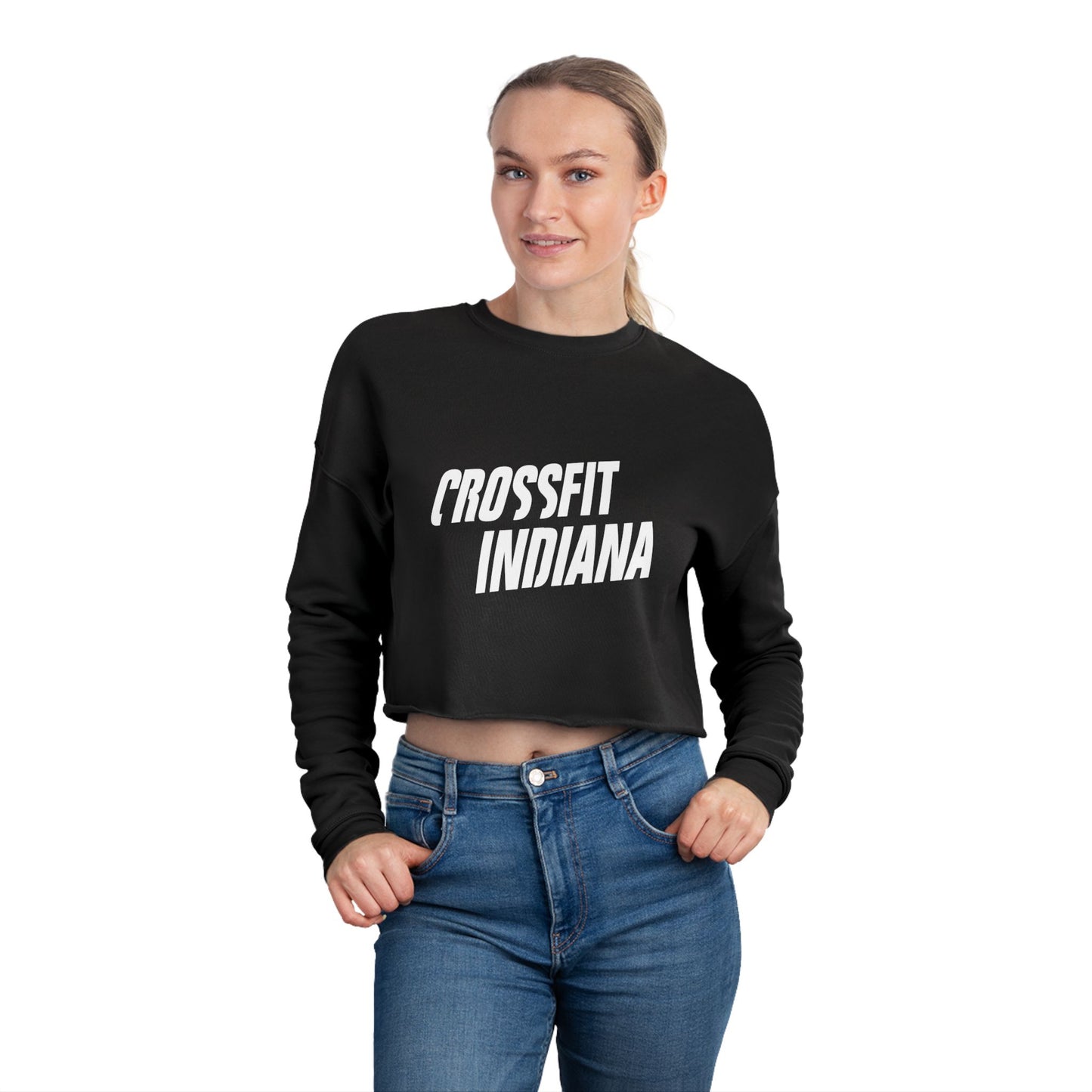 “Routine Is The Enemy” Cropped Sweatshirt – Women's Fitness Top