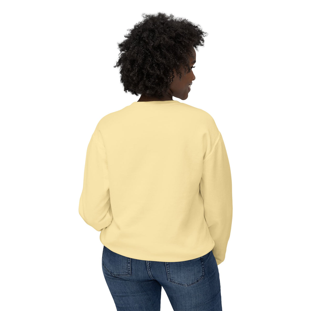 Willing Crewneck Sweatshirt — Subtle Vintage Text Lightweight Pullover