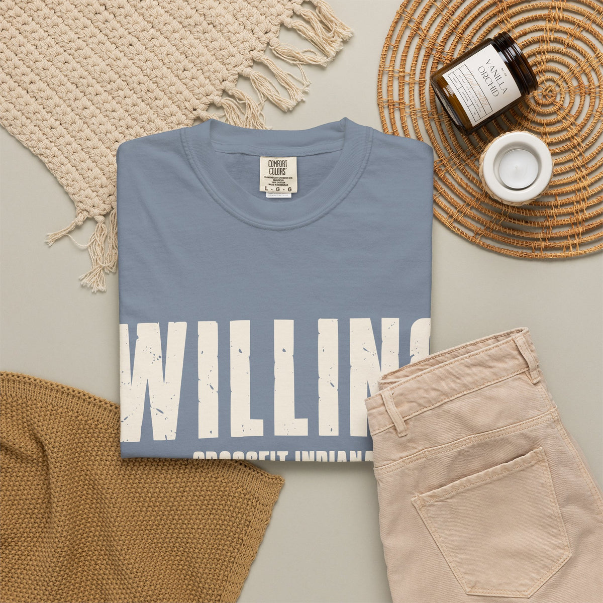 Willing To Work Faded Graphic T‑Shirt