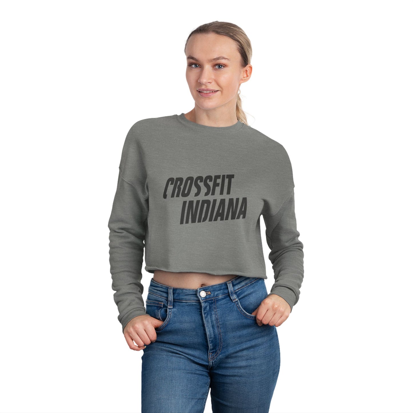 “Routine Is The Enemy” Cropped Sweatshirt – Women's Fitness Top