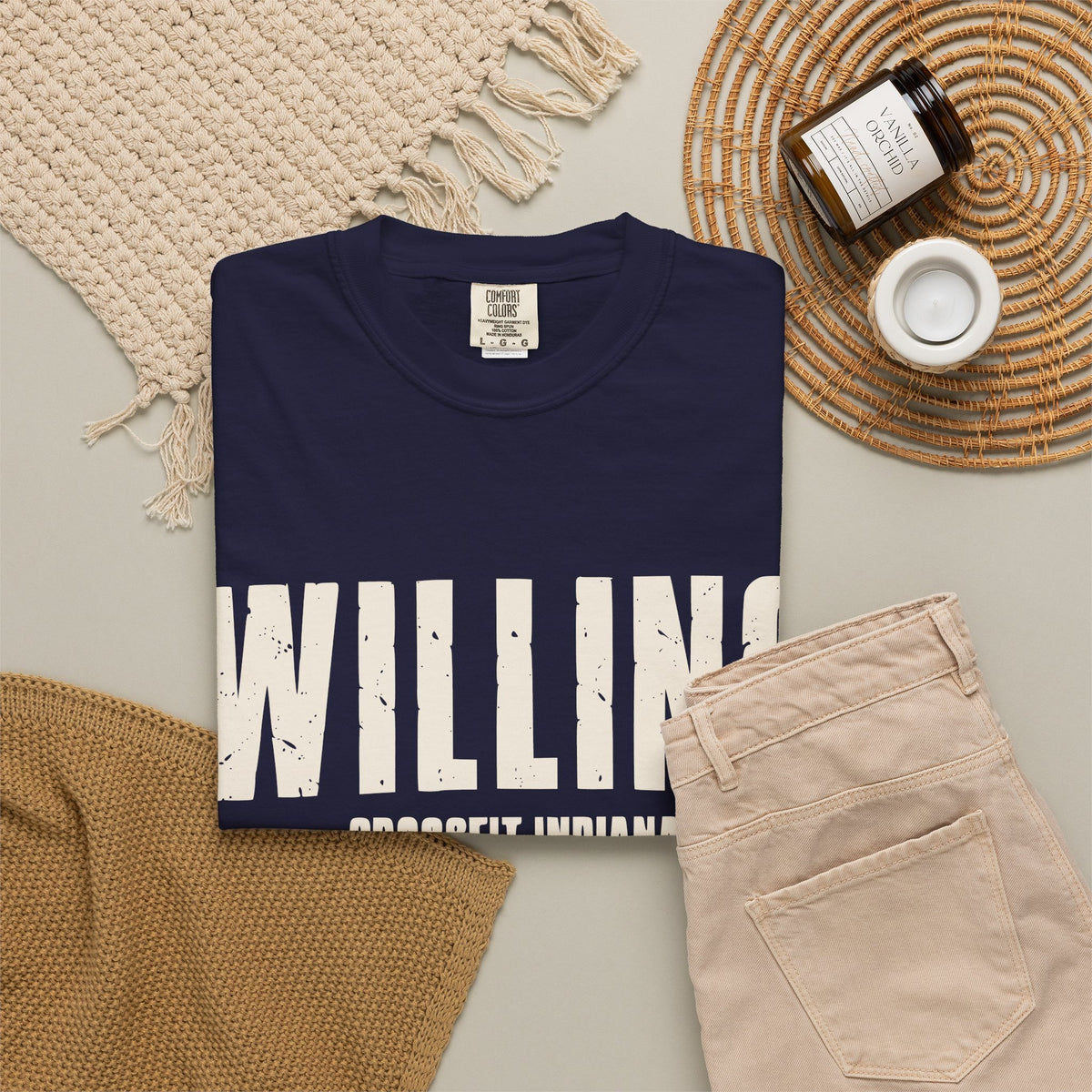 Willing To Work Faded Graphic T‑Shirt